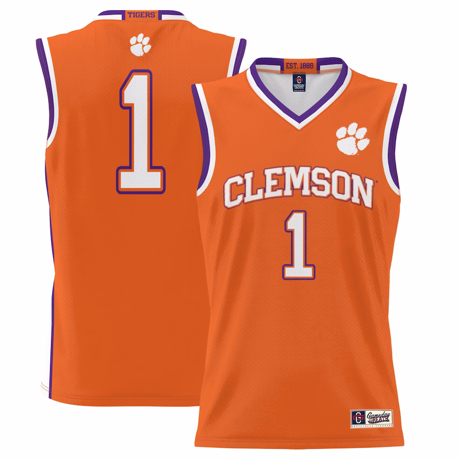 #1 Clemson Tigers GameDay Greats Youth Lightweight Basketball Jersey - Orange - ujerseystore