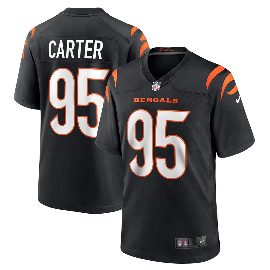 Men's Cincinnati Bengals Zach Carter Nike Black Game Player Jersey - ujerseystore