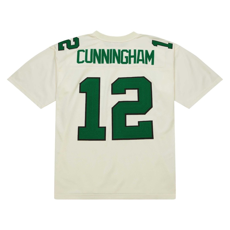 Men's Philadelphia Eagles Randall Cunningham Mitchell & Ness Cream Chainstitch Legacy Jersey - ujerseystore