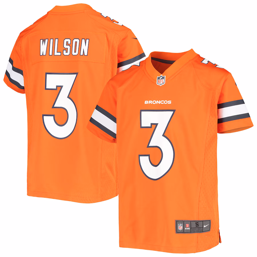 Youth Denver Broncos Russell Wilson Nike Orange Game Jersey - ujerseystore