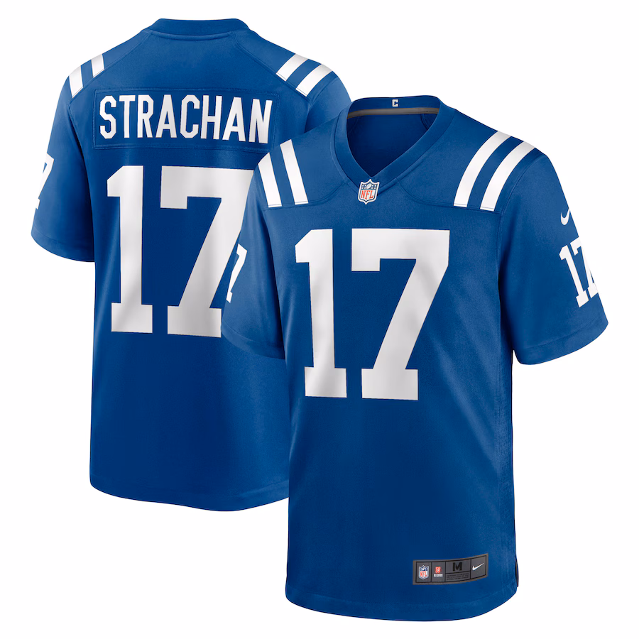 Men's Indianapolis Colts Mike Strachan Nike Royal Game Jersey - ujerseystore