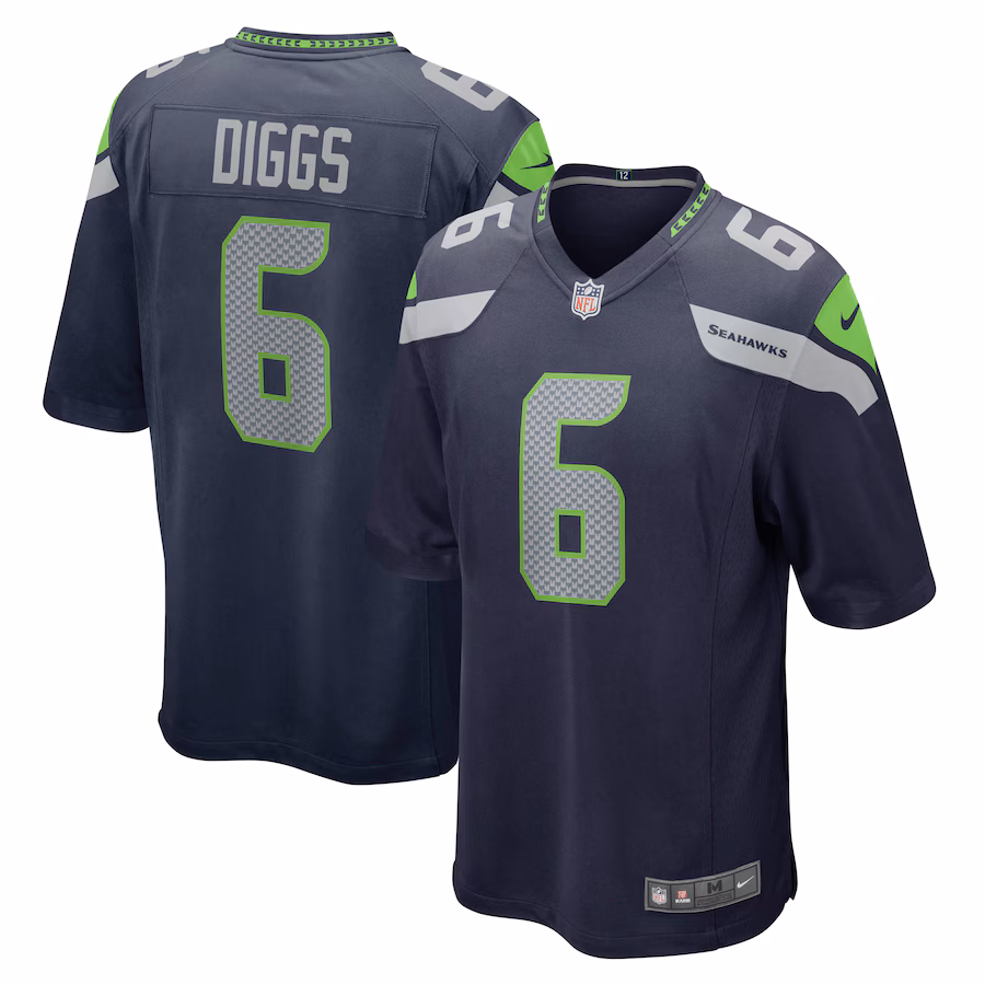 Men's Seattle Seahawks Quandre Diggs Nike College Navy Game Jersey - ujerseystore