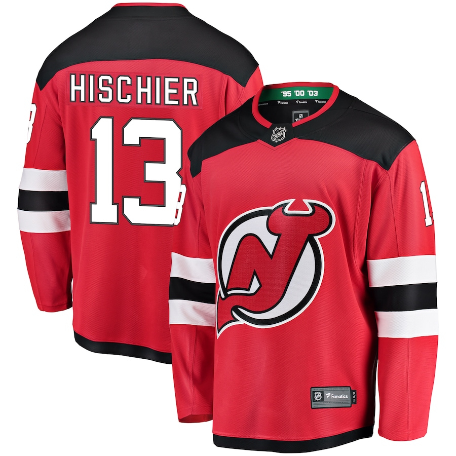 Youth New Jersey Devils Nico Hischier Fanatics Red Home Breakaway Player Jersey - ujerseystore