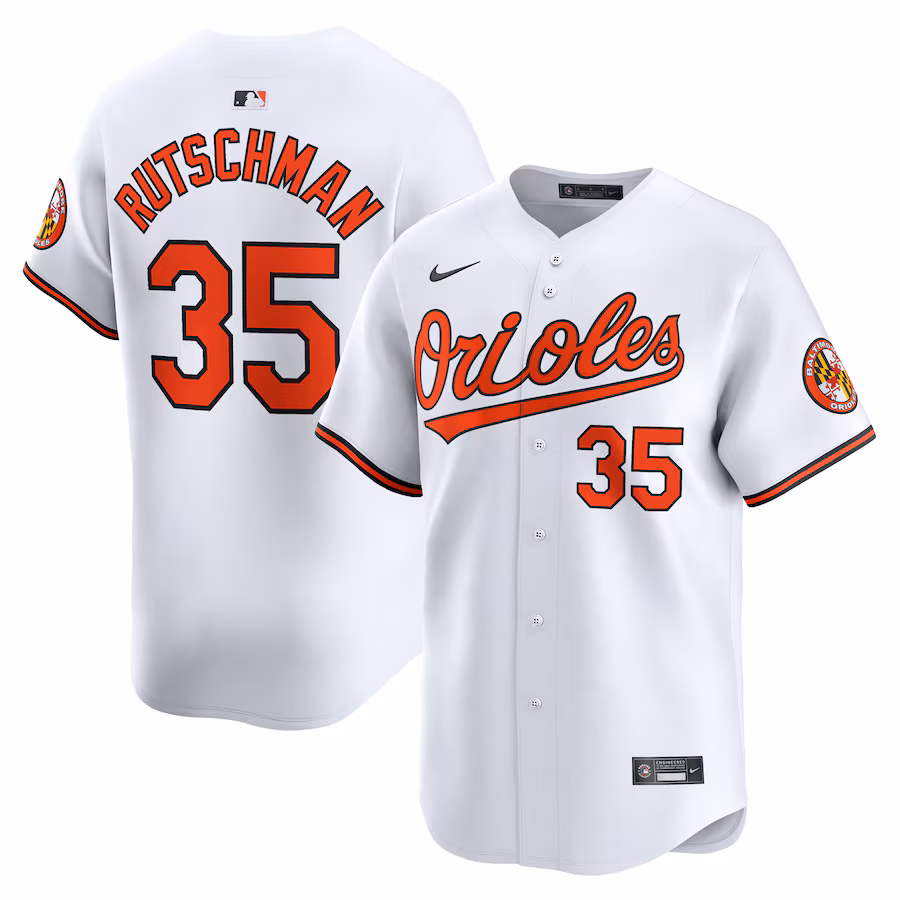 Youth Baltimore Orioles Adley Rutschman Nike White Home Limited Player Jersey - ujerseystore
