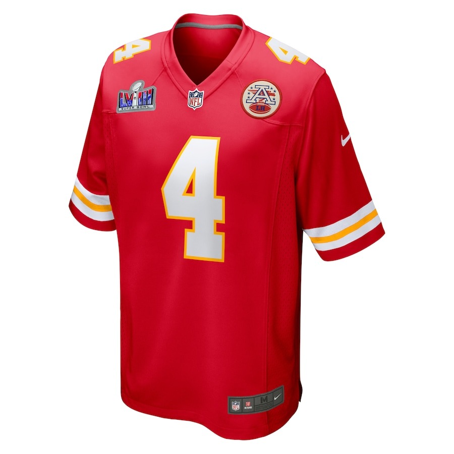Men's Kansas City Chiefs Rashee Rice Nike Red Super Bowl LVIII Game Jersey - ujerseystore