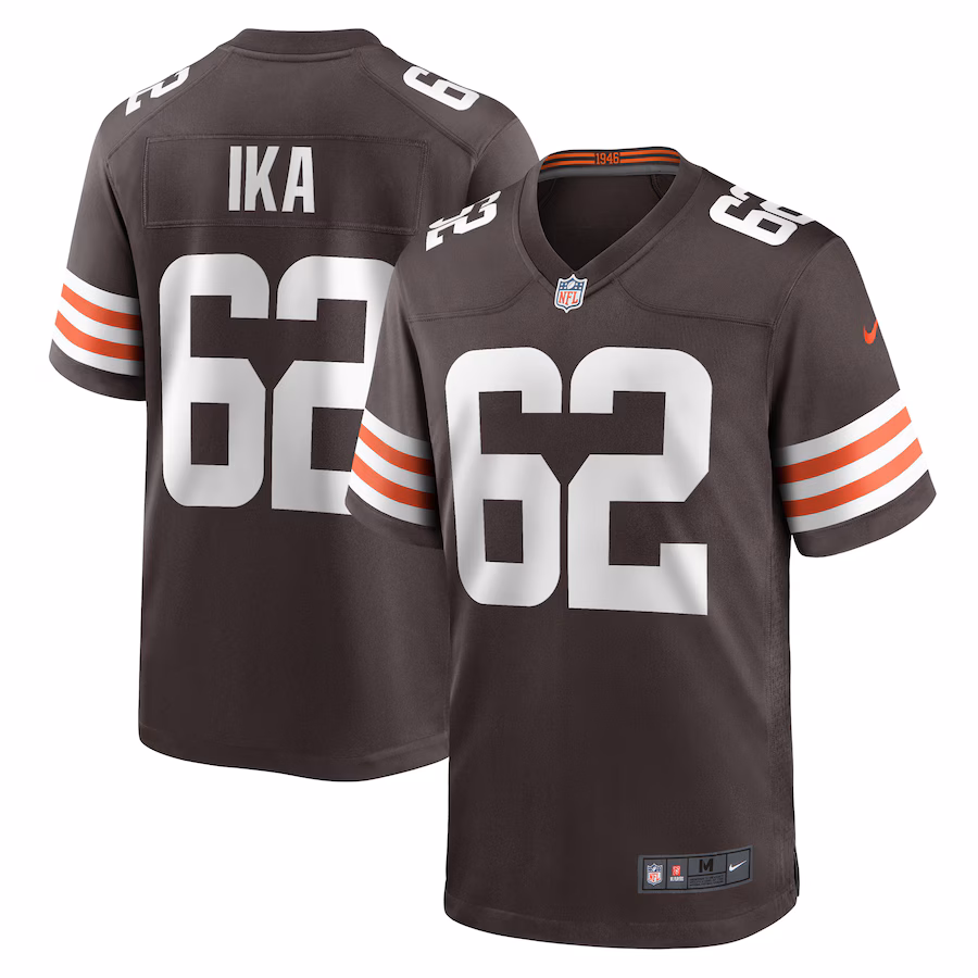 Men's Cleveland Browns Siaki Ika Nike  Brown Team Game Jersey - ujerseystore