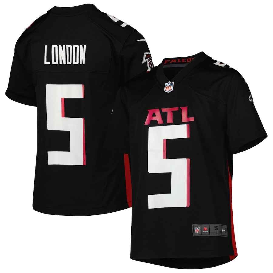 Youth Atlanta Falcons Drake London Nike Black Game Jersey - ujerseystore