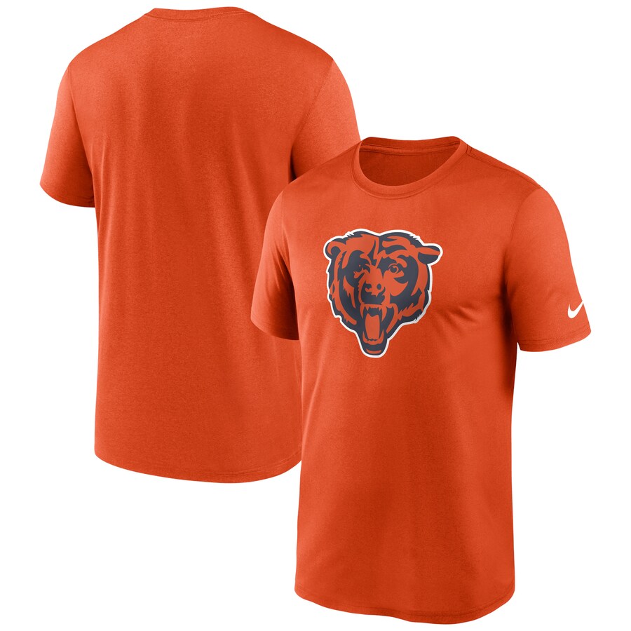 Men's Chicago Bears Nike Orange Legend Logo Performance T-Shirt - ujerseystore