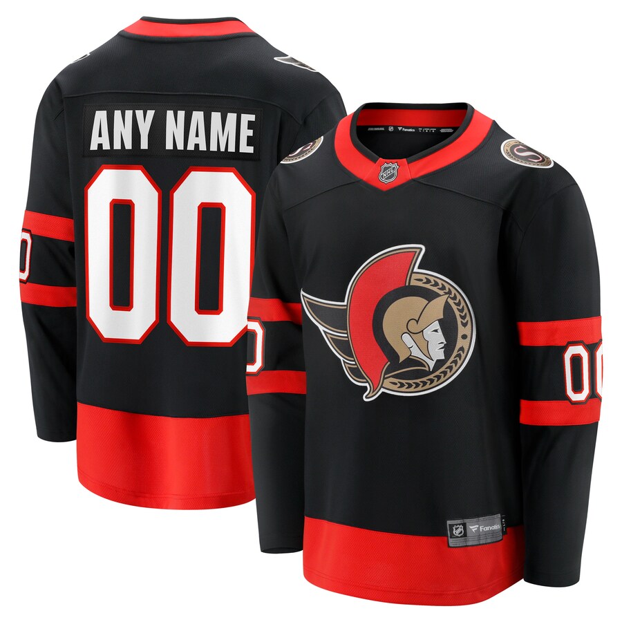 Men's Ottawa Senators Fanatics Branded Black 2020/21 Home Custom Breakaway Jersey - ujerseystore