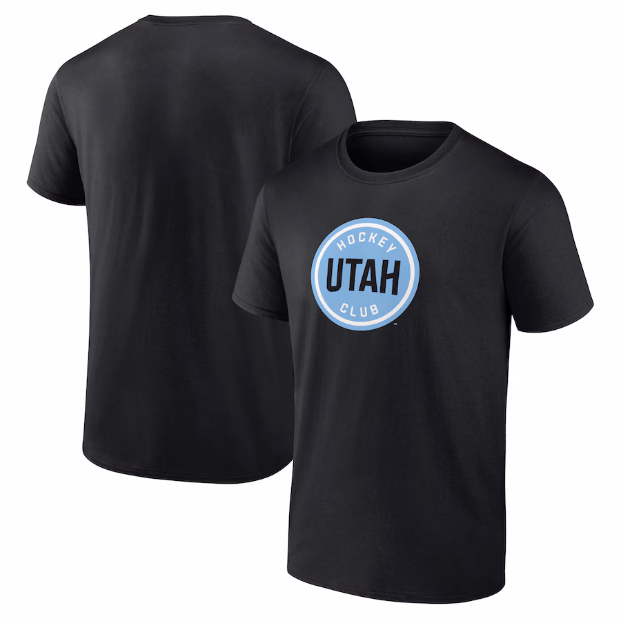 Men's Utah Hockey Club Fanatics Black Draft Logo T-Shirt - ujerseystore