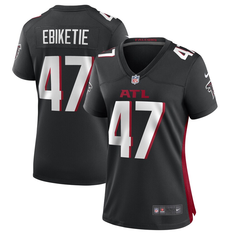 Women's Arnold Ebiketie Atlanta Falcons Nike Black Game Player Jersey - ujerseystore