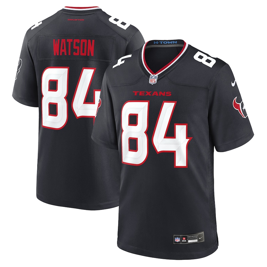 Men's Houston Texans Justin Watson Nike Navy Team Game Jersey - ujerseystore