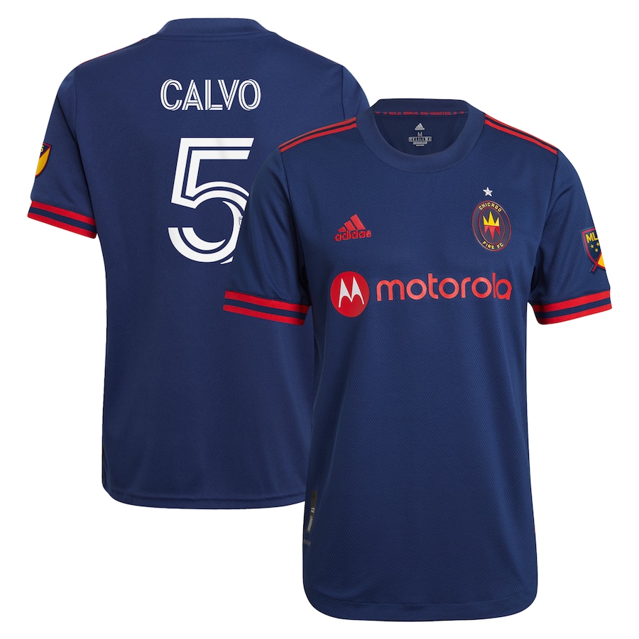 Men's Chicago Fire Francisco Calvo adidas Navy 2021 Primary Authentic Player Jersey - ujerseystore