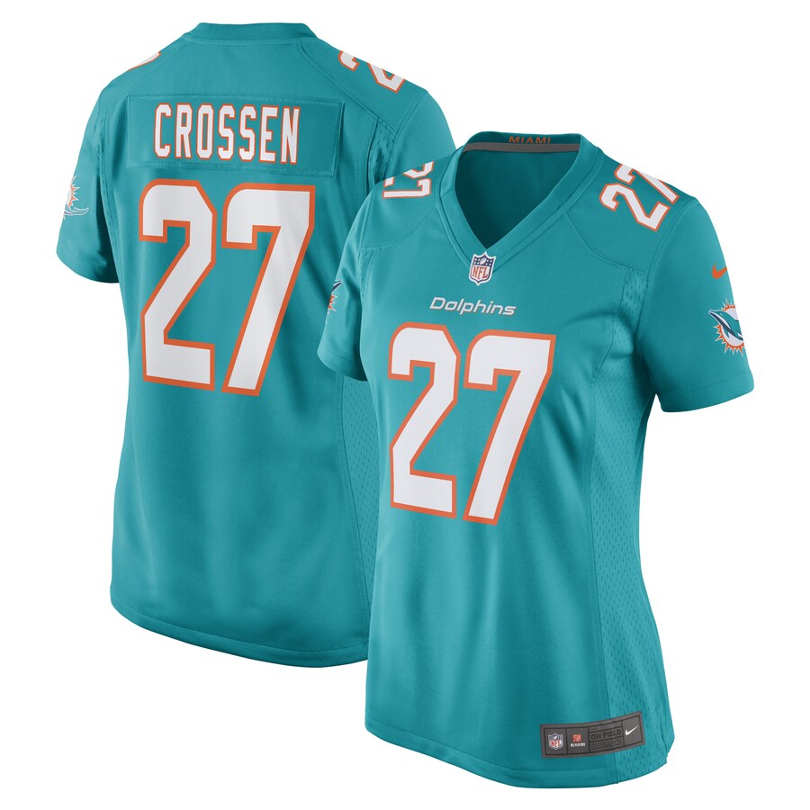 Women's Miami Dolphins Keion Crossen Nike Aqua Game Player Jersey - ujerseystore
