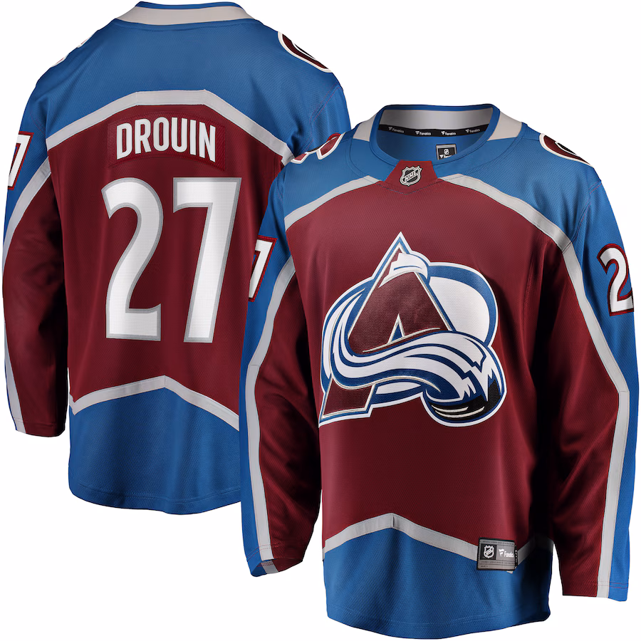 Men's Colorado Avalanche Jonathan Drouin Fanatics Maroon Home Breakaway Jersey - ujerseystore