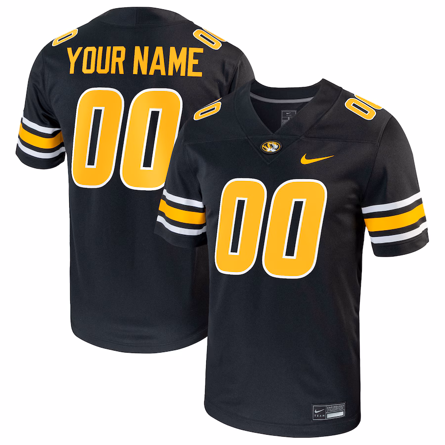 Men's Nike  Black Missouri Tigers Football Custom Game Jersey - ujerseystore