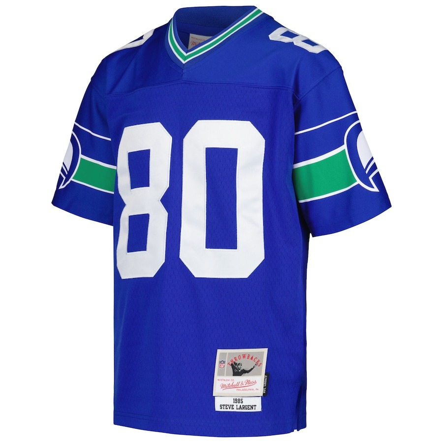Youth Seattle Seahawks Steve Largent Mitchell & Ness Royal 1985 Retired Player Legacy Jersey - ujerseystore