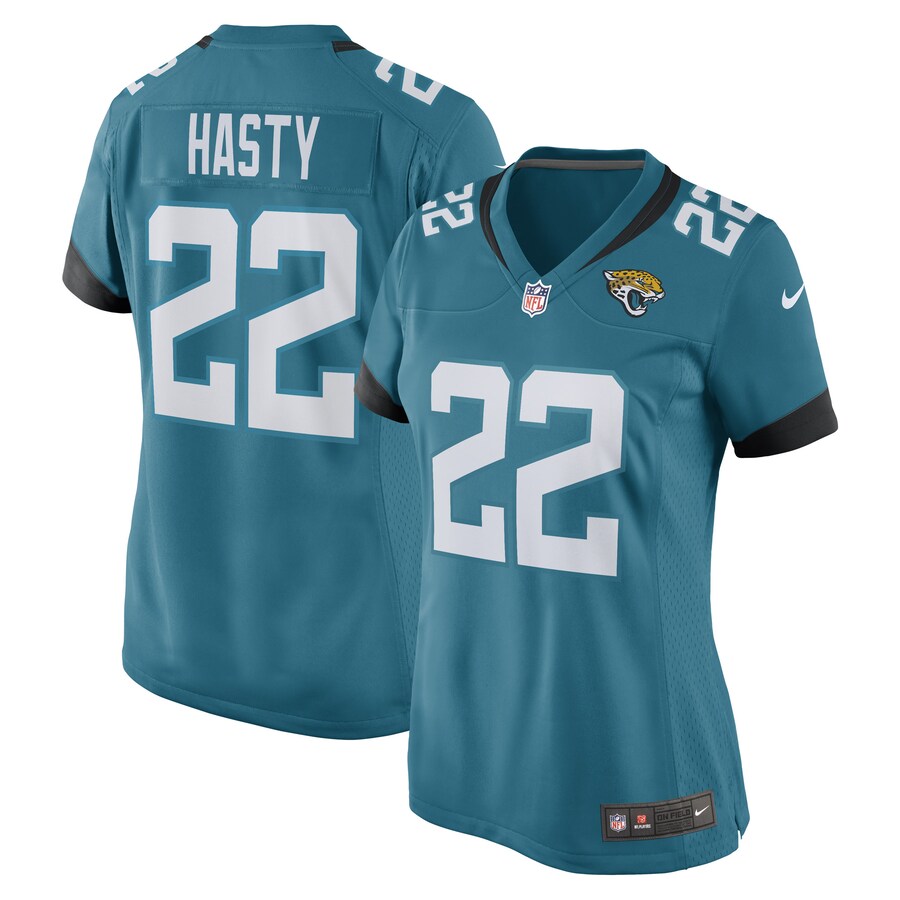 Women's Jacksonville Jaguars Jamycal Hasty Nike Teal Game Player Jersey - ujerseystore