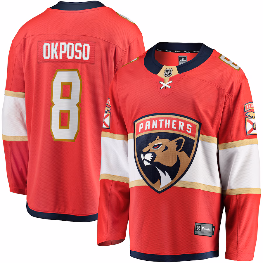 Men's Florida Panthers Kyle Okposo Fanatics Red Home Premier Breakaway Player Jersey - ujerseystore
