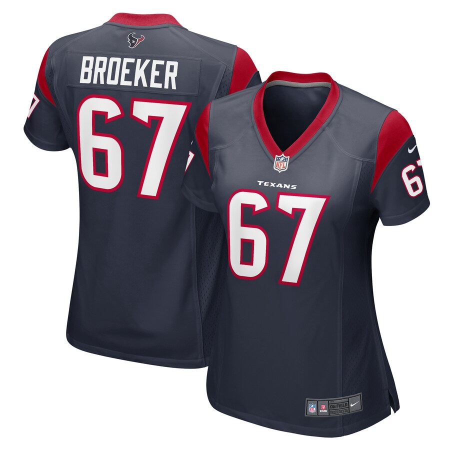Women's Houston Texans Nick Broeker Nike  Navy Team Game Jersey - ujerseystore