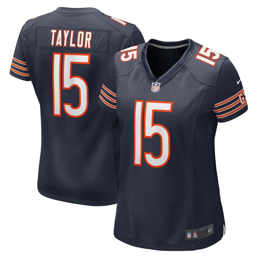Women's Chicago Bears Trent Taylor Nike  Navy Team Game Jersey - ujerseystore