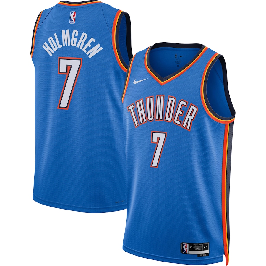 Unisex Oklahoma City Thunder Chet Holmgren Nike Blue 2022 NBA Draft First Round Pick Player Swingman Jersey - Icon Edition - ujerseystore