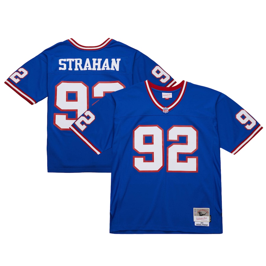 Men's New York Giants Michael Strahan Mitchell & Ness Royal 1993 Legacy Replica Jersey - ujerseystore
