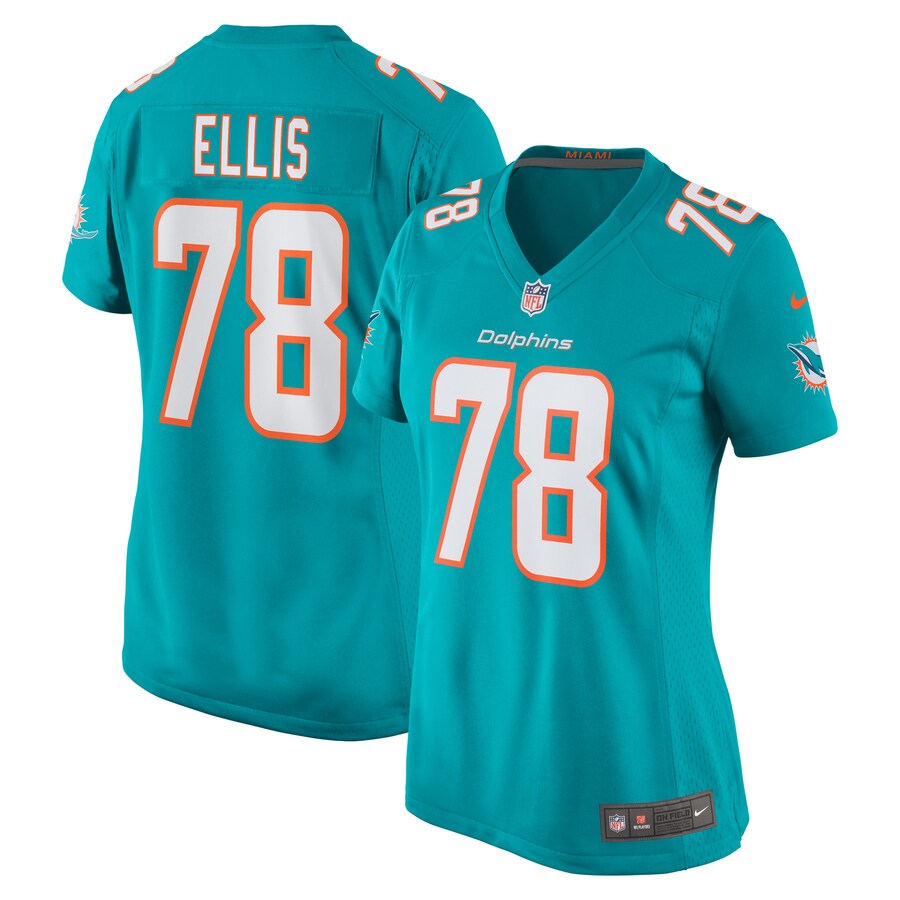 Women's Miami Dolphins Justin Ellis Nike  Aqua  Game Jersey - ujerseystore