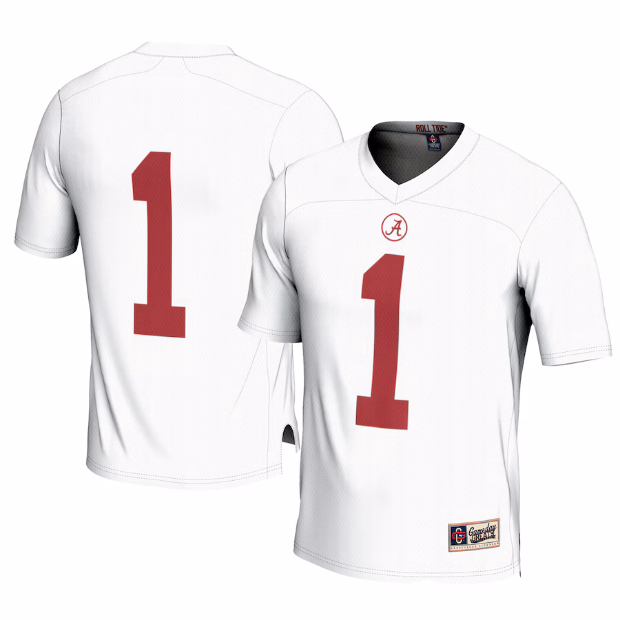 Men's GameDay Greats #1 White Alabama Crimson Tide Football Jersey - ujerseystore