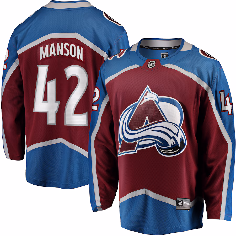 Men's Colorado Avalanche Josh Manson Fanatics Burgundy Home Breakaway Player Jersey - ujerseystore