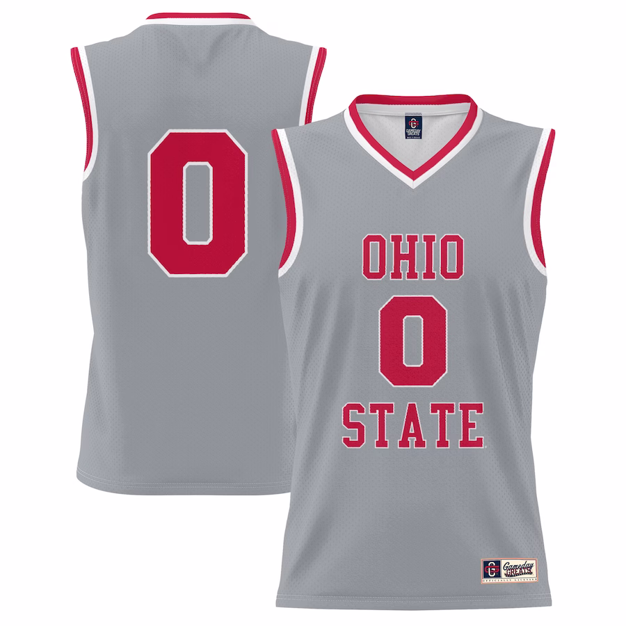 #0 Ohio State Buckeyes GameDay Greats Youth Lightweight Men's Basketball Fashion Jersey - Gray - ujerseystore
