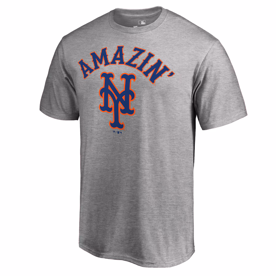 Men's New York Mets Ash Amazin Hometown T-Shirt - ujerseystore