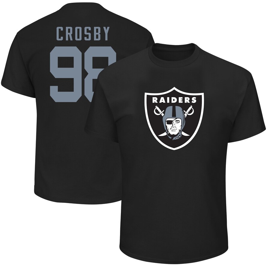 Men's Las Vegas Raiders Maxx Crosby Fanatics Black Big & Tall Player Name & Number T-Shirt - ujerseystore