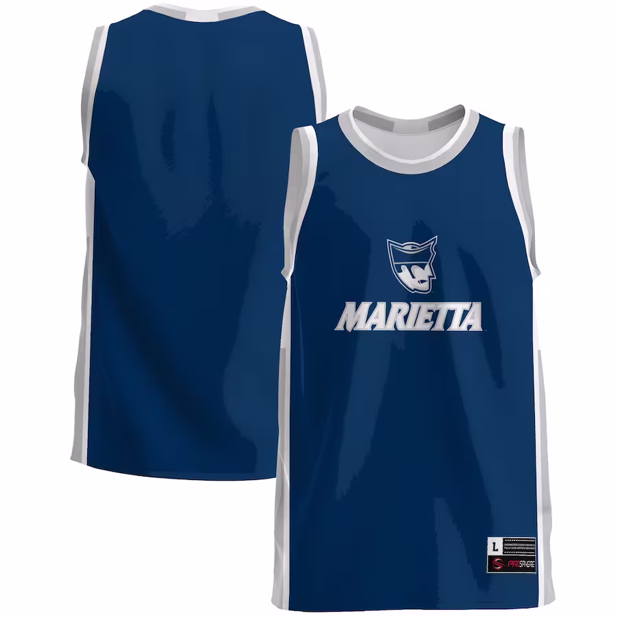 Marietta College Pioneers GameDay Greats  Lightweight Basketball Jersey - Navy - ujerseystore