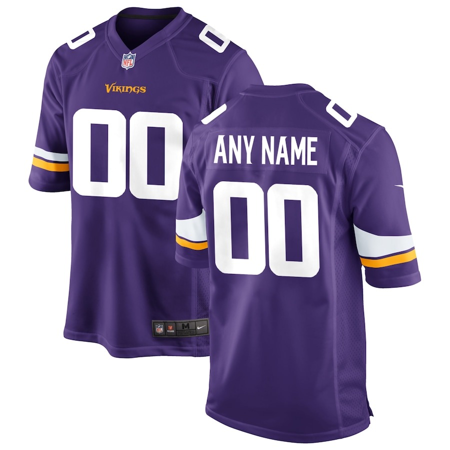 Men's Minnesota Vikings Nike Purple Custom Game Jersey - ujerseystore