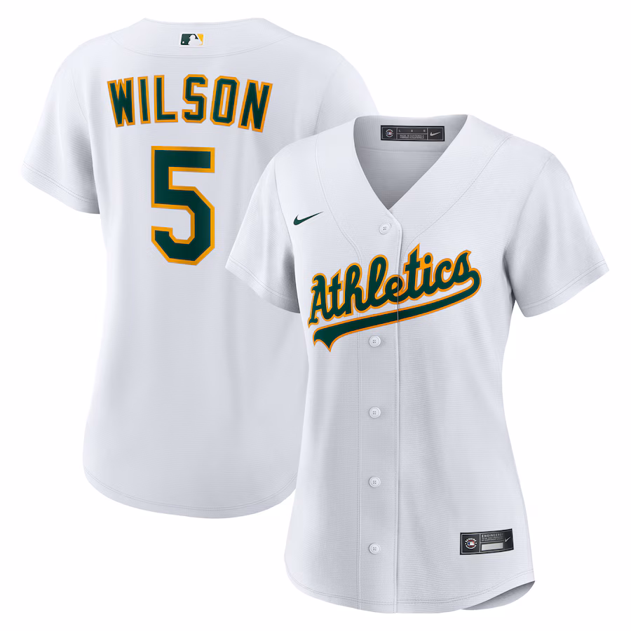 Women's Athletics Jacob Wilson Nike White Home Replica Jersey - ujerseystore
