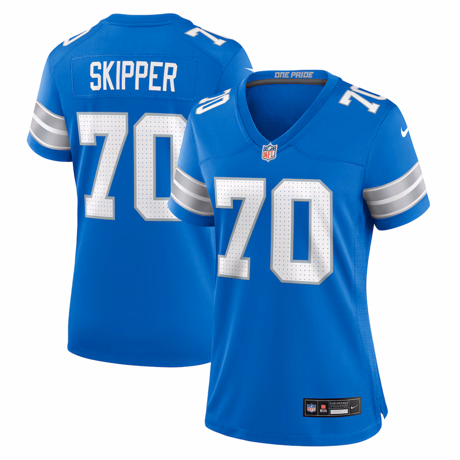 Women's Detroit Lions Dan Skipper Nike Blue Team Game Jersey - ujerseystore
