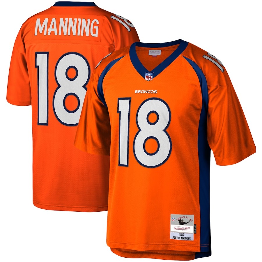Men's Denver Broncos Peyton Manning Mitchell & Ness Orange Legacy Replica Jersey - ujerseystore