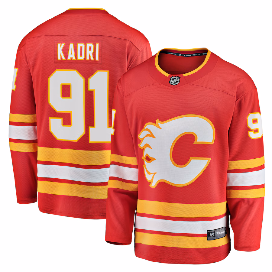 Men's Calgary Flames Nazem Kadri Fanatics Red Home Breakaway Player Jersey - ujerseystore