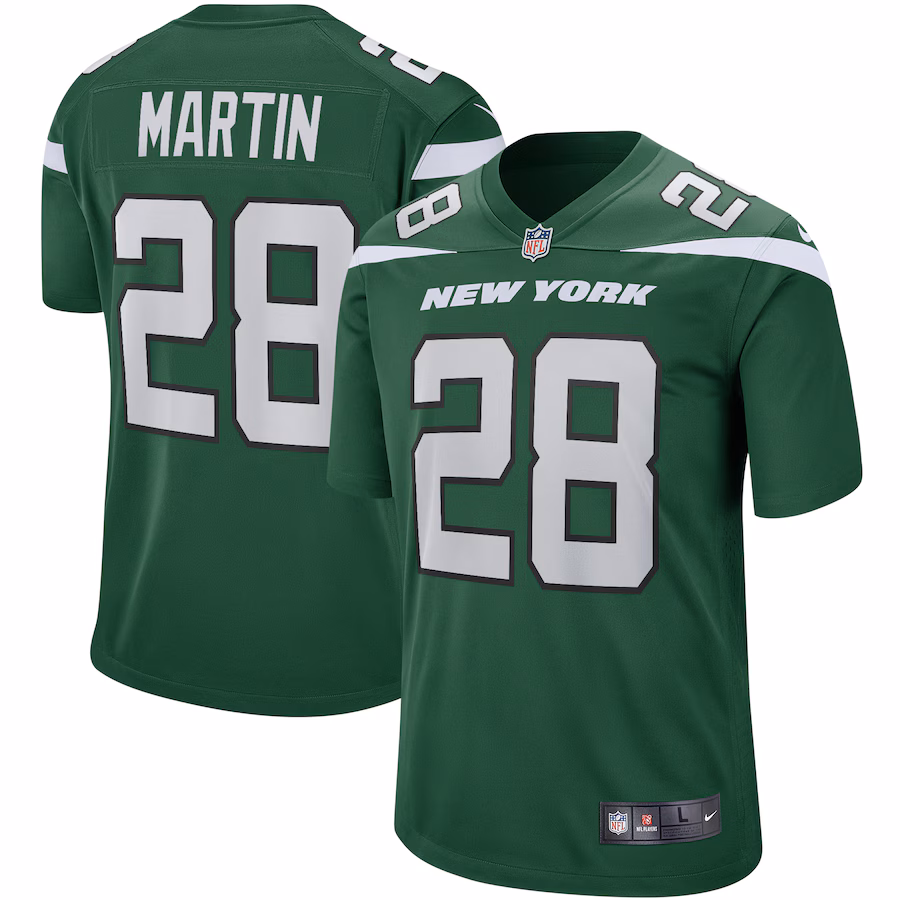 Men's New York Jets Curtis Martin Nike Gotham Green Game Retired Player Jersey - ujerseystore