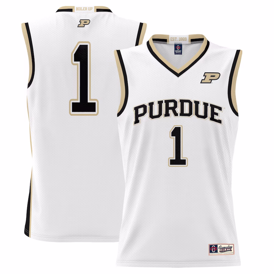 #1  Purdue Boilermakers GameDay Greats  Lightweight Basketball Jersey - White - ujerseystore