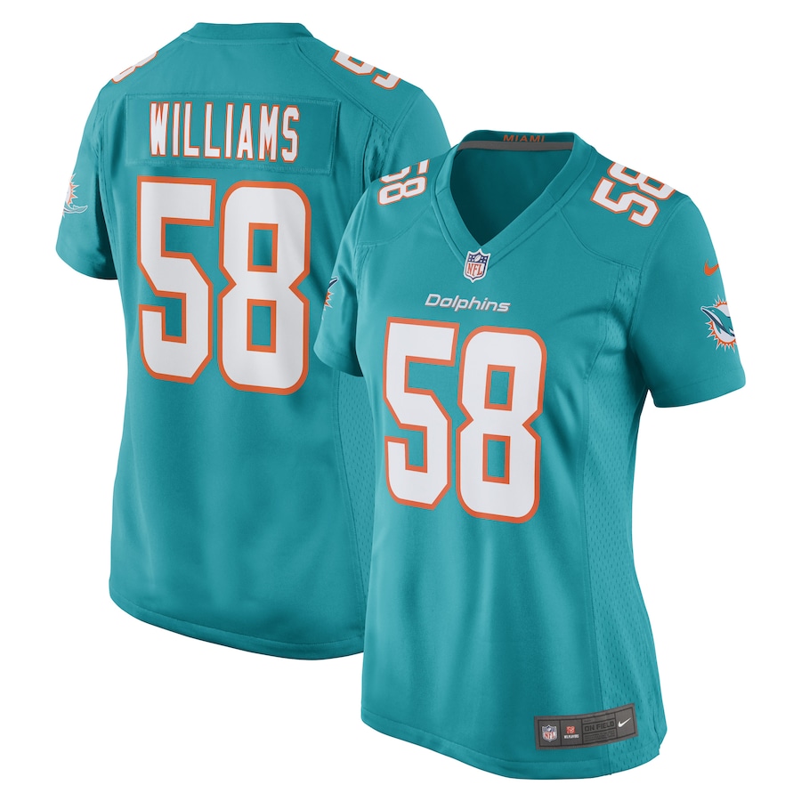Women's Miami Dolphins Connor Williams Nike Aqua Game Player Jersey - ujerseystore