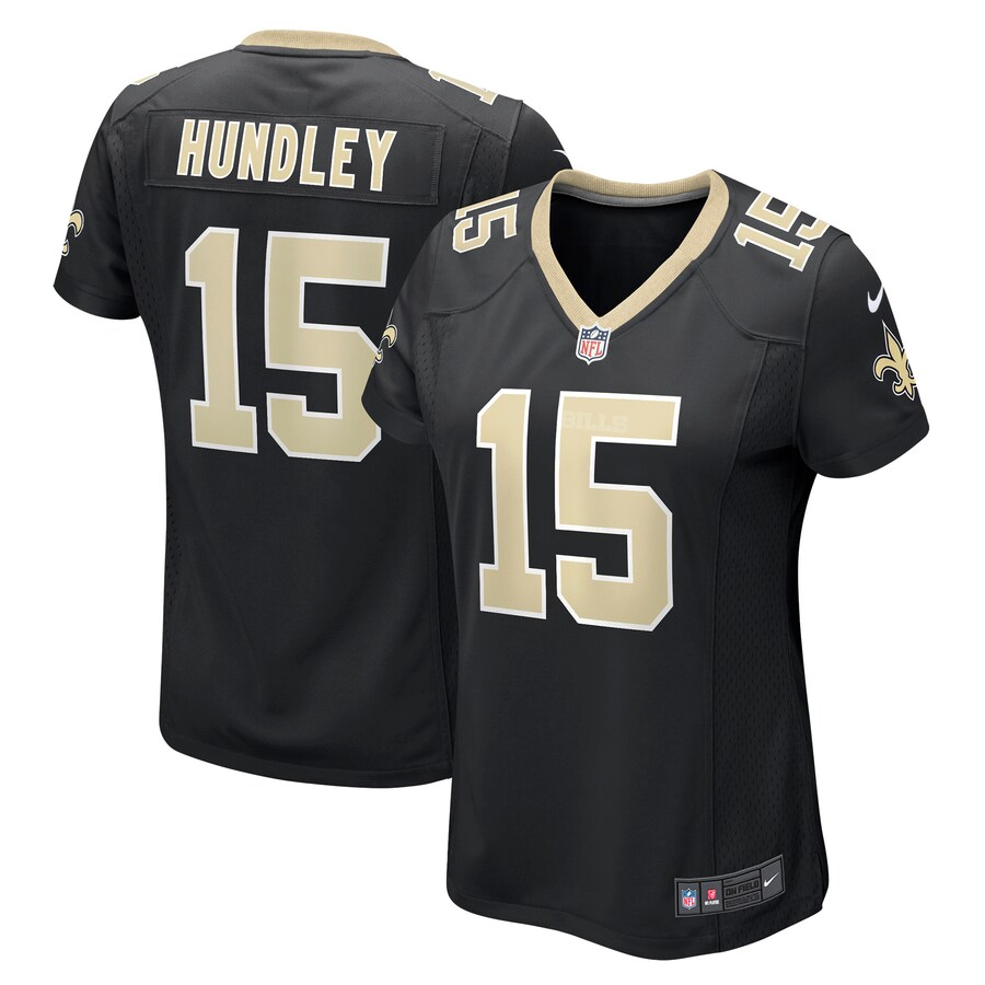 Women's New Orleans Saints Brett Hundley Nike Black Game Player Jersey - ujerseystore