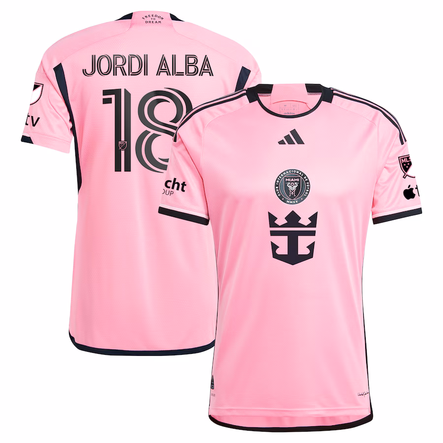 Men's Inter Miami CF Jordi Alba Ramos adidas Pink 2024 2getherness Authentic Player Jersey - ujerseystore