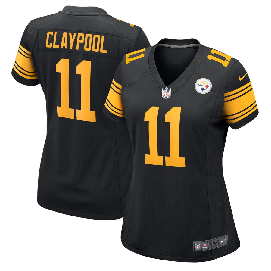 Women's Pittsburgh Steelers Chase Claypool Nike Black Alternate Game Jersey - ujerseystore