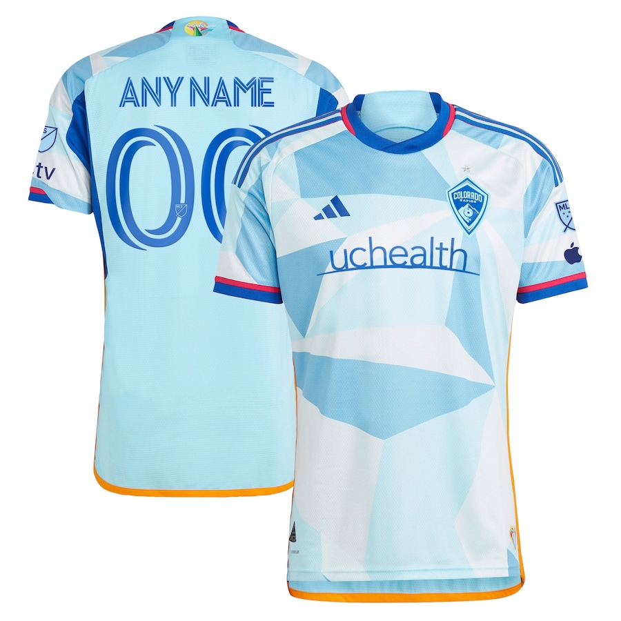 Men's Colorado Rapids adidas Light Blue 2023 New Day Kit Authentic Custom Jersey - ujerseystore