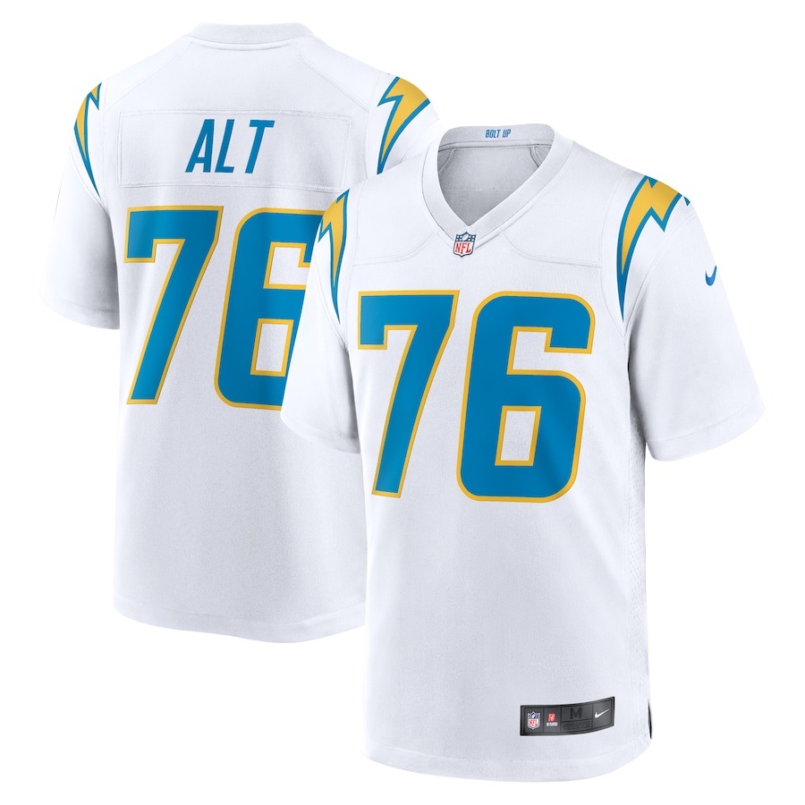Men's Los Angeles Chargers Joe Alt Nike White 2024 NFL Draft First Round Pick Player Game Jersey - ujerseystore