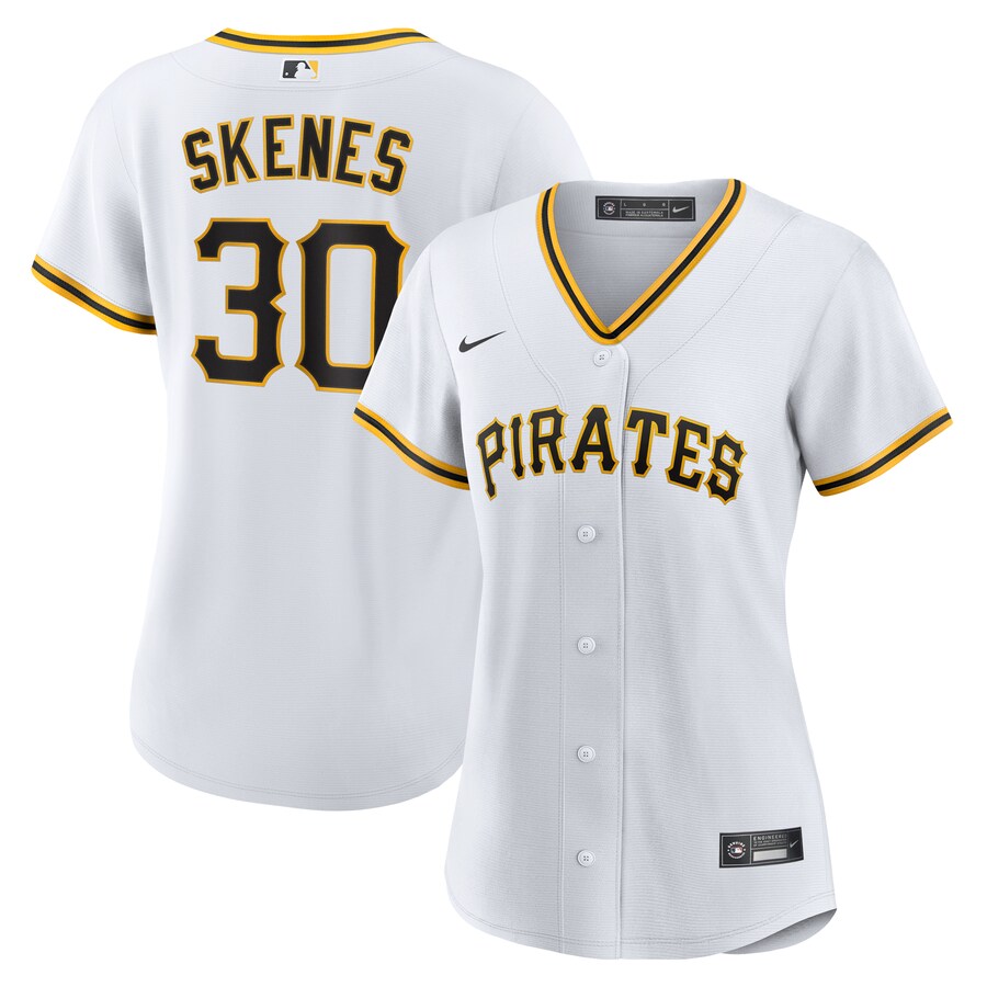 Women's Pittsburgh Pirates Paul Skenes Nike White Home Replica Player Jersey - ujerseystore