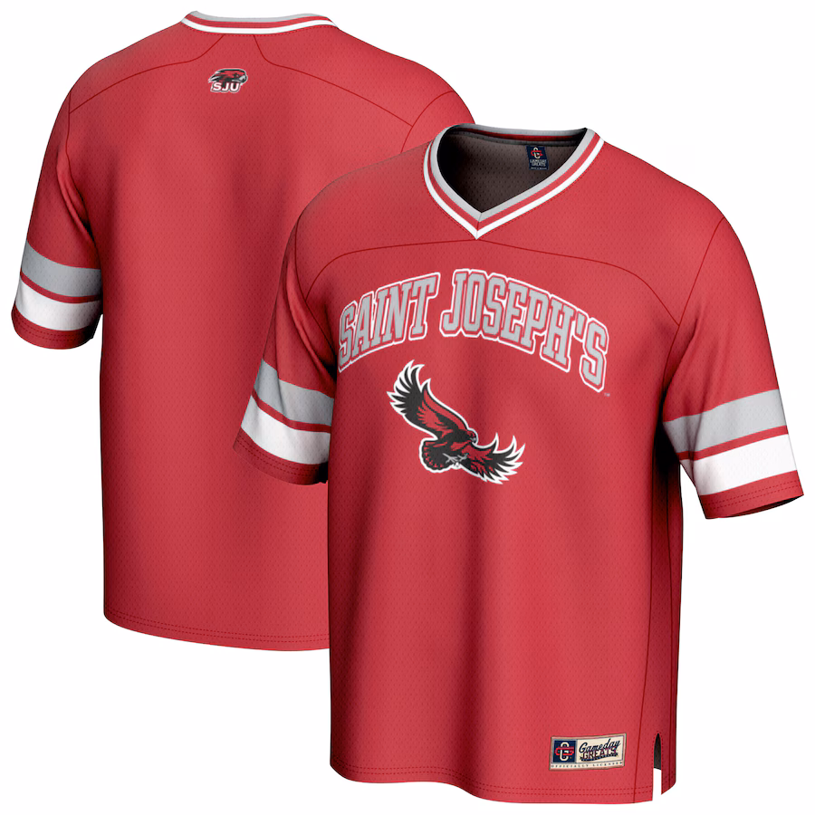 Youth GameDay Greats Crimson Saint Joseph's Hawks Spirit Football Jersey - ujerseystore
