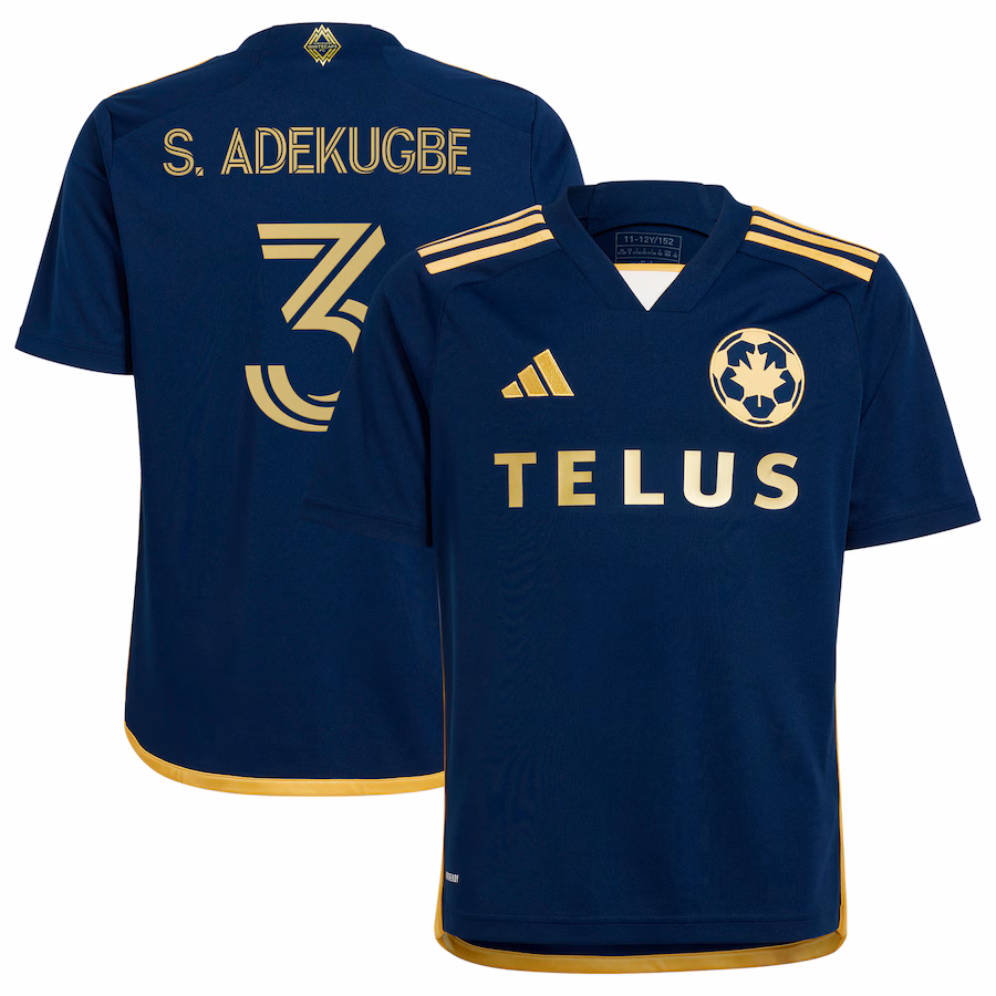 Youth Vancouver Whitecaps FC Samuel Adekugbe adidas Navy 2024 The 50 Replica Player Jersey - ujerseystore